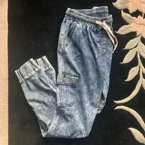 Denim joggers